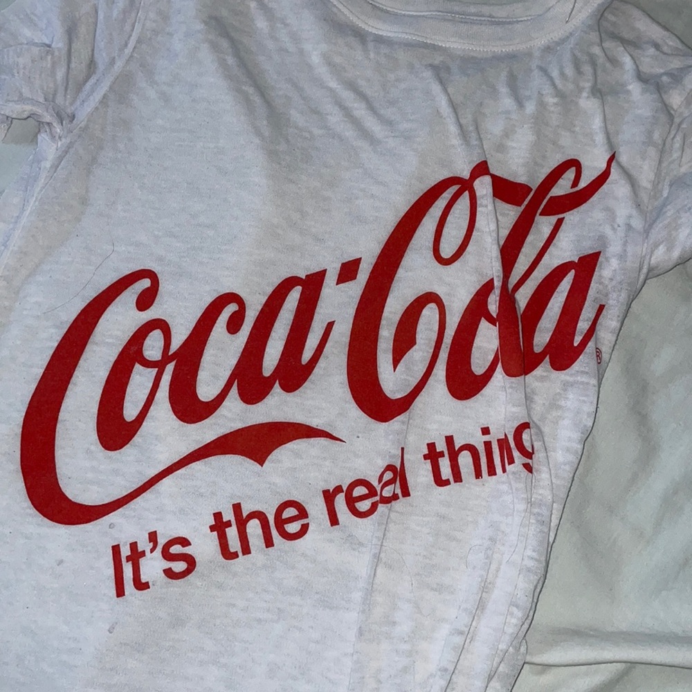 White Coca-Cola shirt